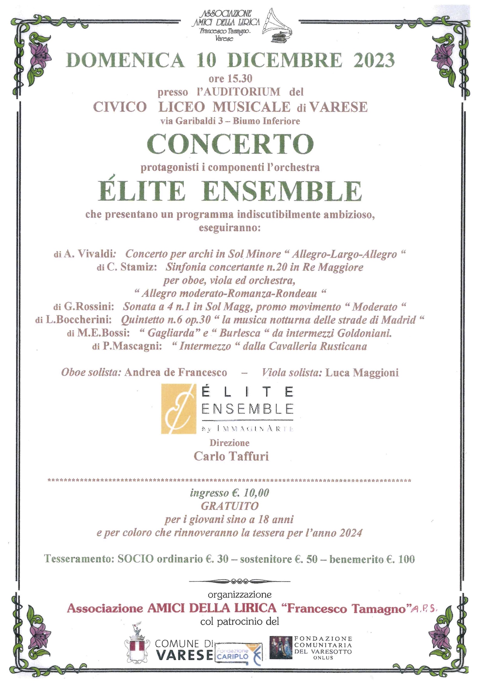 Concerto a Varese